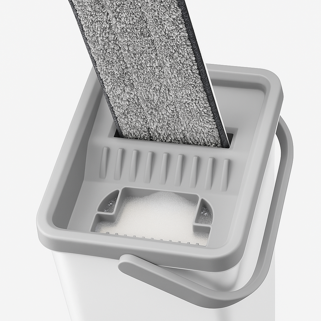 SuperMop - Mopa Fregona 360º con cubo auto-escurrible